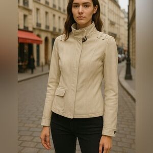 Barbara Bui Initials 100% Goat Velvet Leather Jacket – Size XS / 36